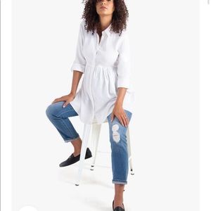 Maternity peplum button down